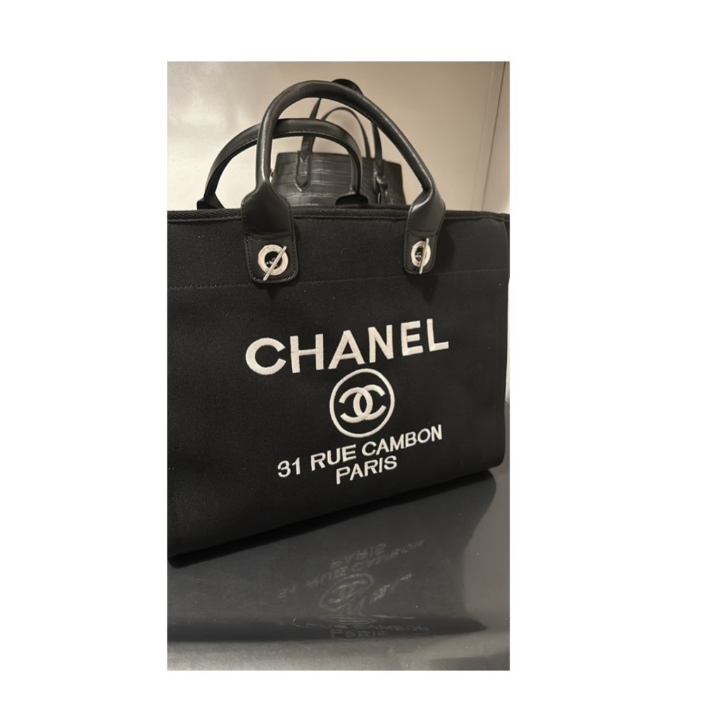 Chanel Deauville Bag in Black and White